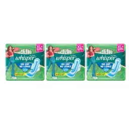 Whisper Ultra Clean Thin XL+ Sanitary Pads-Hygiene & Comfort with Soft Wings & Dry top sheet,150 Pad-picture-14