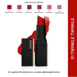 Flicka Lip Poetry Creamy Matte Lipstick Intense Pigment Easy Apply Smooth Finish-picture-13