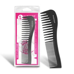 Majestique Professional 7.4 Inch Black Carbon Fiber Anti Static - Comb for All Hair Types-picture-2