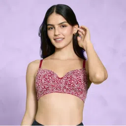 Nykd by Nykaa Everyday Delicate Floral Bra - Maroon - NYB274-picture-39