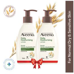 Aveeno Daily Moisturising Lotion Pack of 2 | Body Moisturizer For Normal, Dry & Sensitive Skin-picture-9