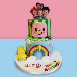 Cocomelon Celebration Rainbow Cake-image-20