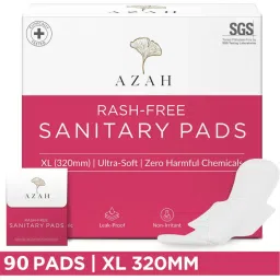 Azah Sanitary Pads For Women 100% Rash Free 3x More Absorbent Ultra Soft XL - Pack of 90-picture-17