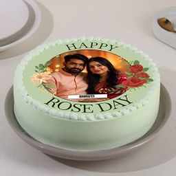 Cherished Love Rose Day Photo Cake-image-96