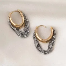 Palmonas Gold and Silver Chain Hoop Earrings for Womens - Waterproof and Anti-Tarnish-picture-46