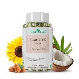 Neuherbs Vitamin E Plus from Sunflower and Almond Oil for Skin & Hair Glow with No Preservatives-picture-41