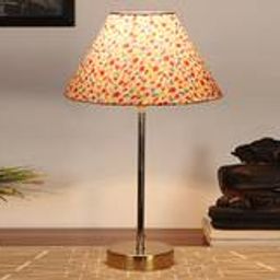 devansh Multicolour cotton with Metal Gold Table Lamp-picture-24
