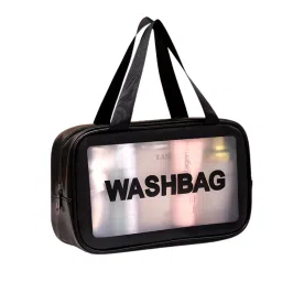Kayanara Transparent Travel Large Makeup Bag - Black Wash Bag-picture-7