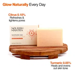 Nourish Mantra Turmeric & Citrus Handmade Bathing Soap for Tan Removal & Improved Skin Tone-picture-0