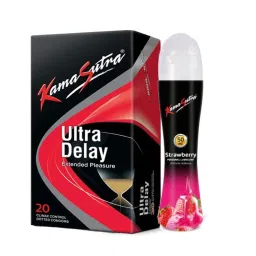 KamaSutra Ultra Delay Condoms, 20 Units & Strawberry Flavoured Lubricant 50ml-picture-7