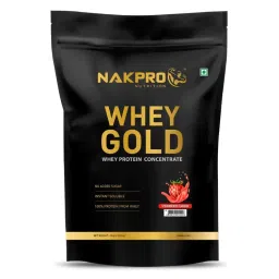 NAKPRO Gold 100% Whey Protein Concentrate Supplement Powder - Strawberry Flavour-picture-19