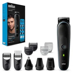 Braun Men MGK5445 Waterproof 9-In-1 Styling Kit 100-Min Runtime All In One Trimmer - Black-picture-10