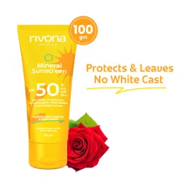 Rivona Naturals Mineral Sunscreen SPF 50 PA+++ Non-Sticky And No White Cast For All Skin Types-picture-20