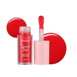 Suroskie Dessert Drip Macaroon Moisture Lip Oil/Gloss (3.5ml) | 2-in-1 formula | For Deep Hydration & High-Glossy shine | Upto 24 hrs | With Avocado & Shea Butter | Non-Sticky | Lip Gloss For Women-picture-15