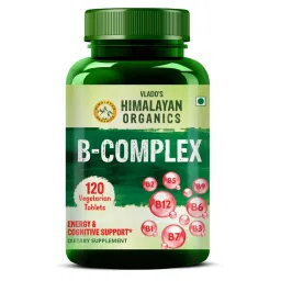 Vlado's Himalayan Organics Vitamin B Complex with 100% Rda Hair Growth, Energy & Immunity Tablets-image-3