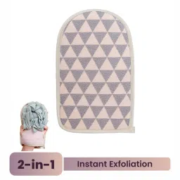 Azah Exfoliating Gloves For Body Scrubbing Skin Exfoliating Gloves With 2 In 1 Use - Green-picture-0
