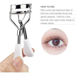 Rhe Cosmetics Professional Eyelash Curler For Turning Headup Girl - White-picture-1