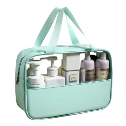 Kayanara Transparent Large Travel Makeup Kit - Green Toiletry Bag-picture-18