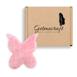 Getmecraft Rose Quartz Butterfly Gua Sha Facial Tool-image-76