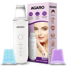 Agaro Ultrasonic Facial Skin Scrubber For Face Cleansing, Blackheads, 4 Modes, Rechargeable, White-picture-24