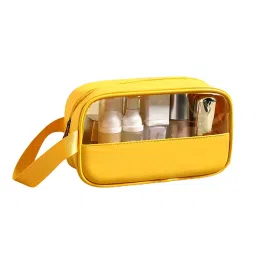 Kayanara Transparent Small Travel Makeup Kit - Yellow Toiletry Bag-picture-26