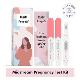 Plush Preg-oh! Midstream Pregnancy Test Kit For Women 99% Accuracy - Pack of 3-picture-1