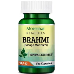Morpheme Remedies Bacopa (Brahmi) Capsules for Mental Alertness - 500mg Extract-picture-1