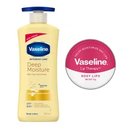 Vaseline Deep Moisture Lotion With Rosy Lip Tin For Moisturized Skin & Sheer Pink Tint-picture-6