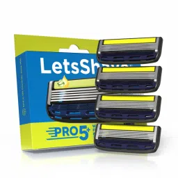 LetsShave Pro 5 Plus Shaving Razor Blade For Men - Pack Of 4-picture-32