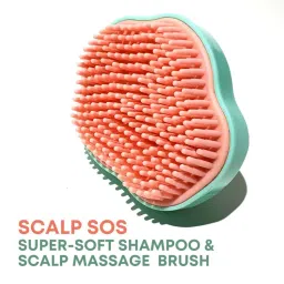Alan Truman Super-soft Scalp Massage and Shampoo Brush for fine, fragile & damaged hair - Green/Pink-picture-22