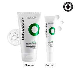Novology Acne Reduction Cleanser + Acne Spot Corrector Gel Combo-picture-41