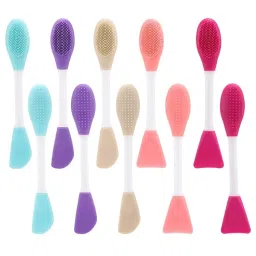 Rhe Cosmetics Face Mask Applicator & Face Wash Double Sided Brush - Majenta-picture-45