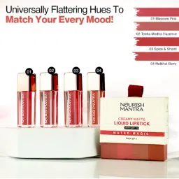 Nourish Mantra Liquid Lipstick Muted Magic Creamy Matte with SPF-picture-33