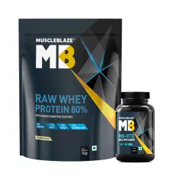 MuscleBlaze Raw Whey (unflavoured) With Mb Vite Tablets(unflavoured)-picture-13