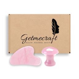 Getmecraft Rose Quartz Gua Sha And Mushroom Gua Sha Facial Massage Tool-image-95