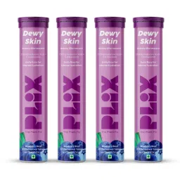 PLIX Hyaluronic Acid Effervescent Tablets For Skin Hydration and Reduce Fine Lines - Blueberry-picture-2