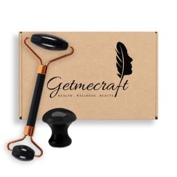 Getmecraft Black Obsidian Face Roller And Mushroom Gua Sha Facial Massage Tool-image-77