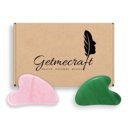 Getmecraft Rose Quartz Gua Sha And Jade Gua Sha Facial Massage Tool Set-image-92