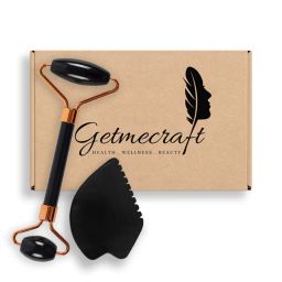 Getmecraft Black Obsidian Face Roller And Leaf Shape Gua Sha Massage Tool Set-image-54