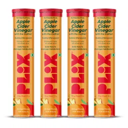 Plix Apple Cider Vinegar Effervescent Tablets with Vitamin B6 & B12, Pack of 4 - Orange-image-30
