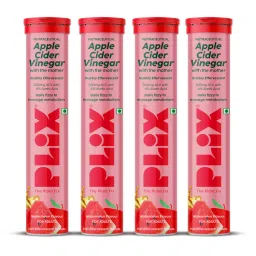 Plix Apple Cider Vinegar Effervescent Tablets with Vitamin B6 & B12, Pack of 4 - Watermelon-image-32