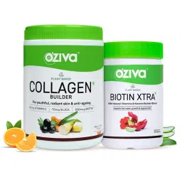 Oziva Collagen Builder (250 gms) + Biotin Xtra with Keratin Builder (60 Veg Biotin Capsules)-picture-23
