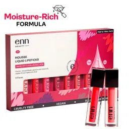 ENN Mousse Matte 16H Stay Waterproof Liquid Lipstick Kit - Long - Lasting, Pack of 8-picture-14