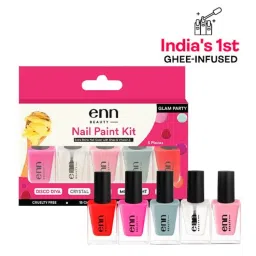 ENN Fast-Drying Ghee Nail Paint Kit - Toxin-Free & Chip-Resistant - Glam Party-picture-0