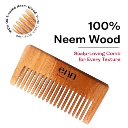 ENN Neem Wood Herbal Comb – Wide-Tooth, Ayurvedic Hair Care for Growth, Shine & Frizz Control-picture-24