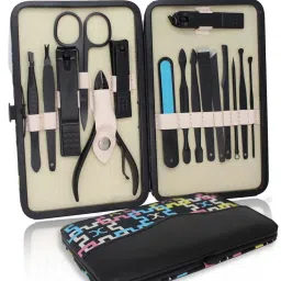 LiCK Stainless Steel Rose Gold Mini Manicure Pedicure Grooming Kit With PU Case-picture-22