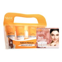 VLCC Gold Facial Kit for Sensitive Skin & Pedicure Manicure Kit Combo-picture-16