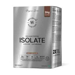 Wellbeing Nutrition Whey Protein Isolate, 26g Protein, 4B CFU Probiotics, Dark Chocolate, Pack of 6-picture-19