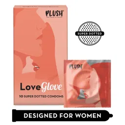 Plush Love Glove Super Dotted Condoms for Her Extra Pleasure - 10 Pcs-picture-39