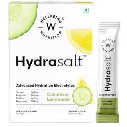 Wellbeing Nutrition Hydrasalt Electrolyte Drink, Instant Hydration, Cucumber Lemonade-picture-3